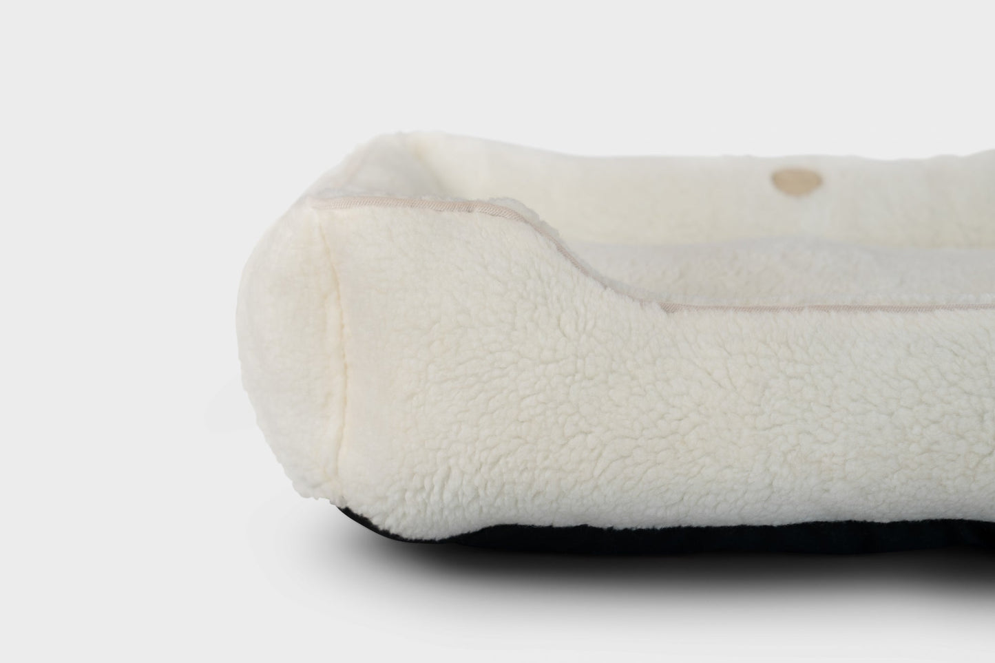 Pet Bed Furry Sleeper Beige Bolster