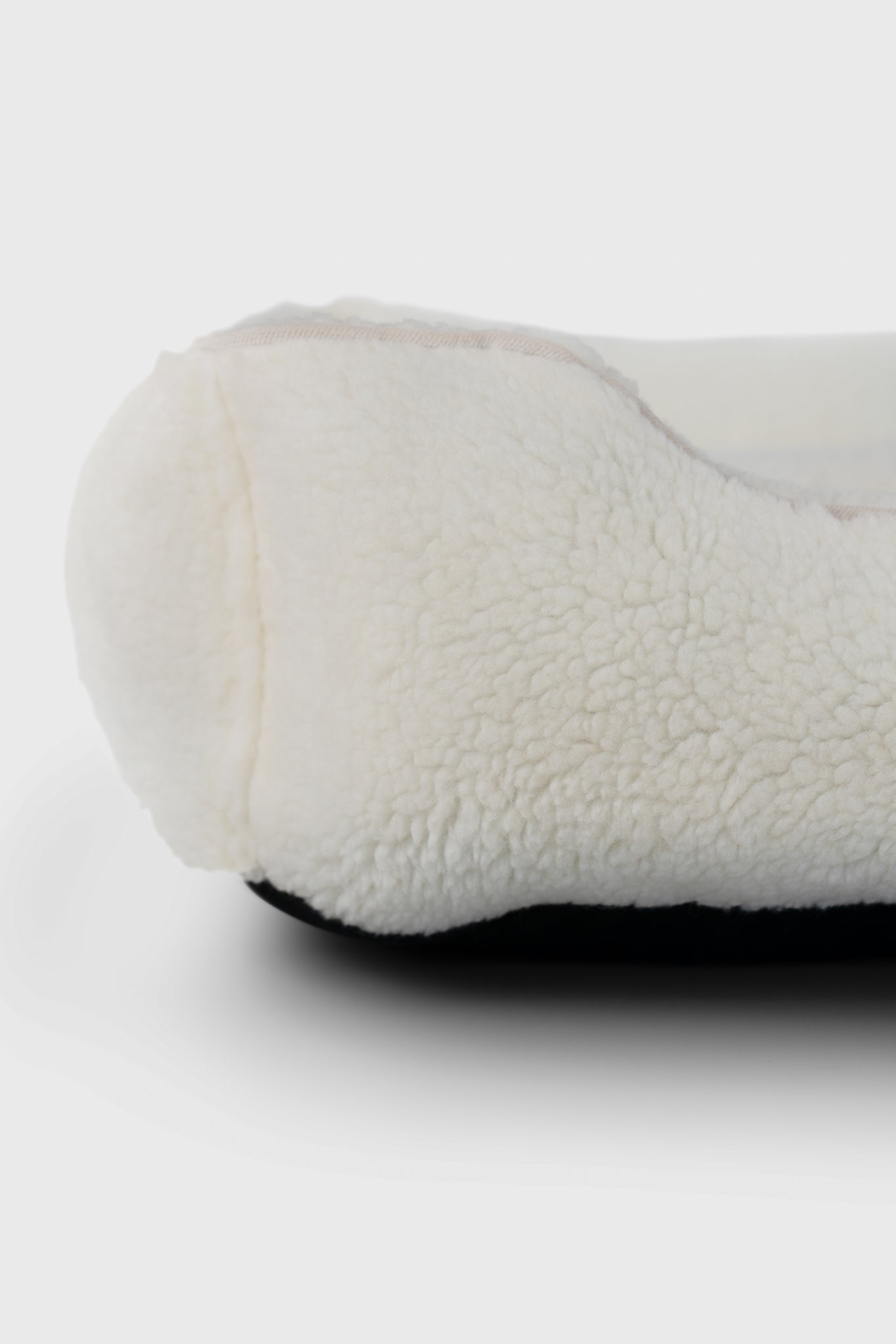 Pet Bed Furry Sleeper Beige Bolster