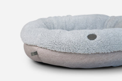 Chester & Lee | Furry Gray Donut Dog Bed