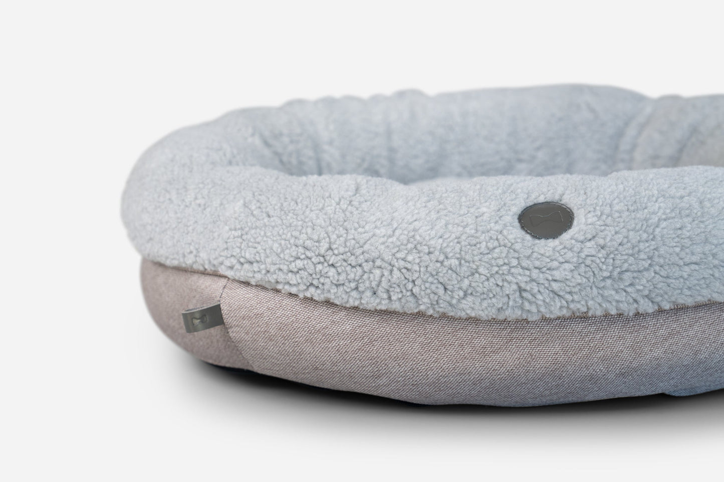 Dog Bed Furry Donut Cuddler Gray