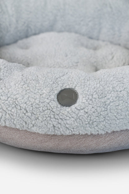 Chester & Lee Gray Furry Donut Calming Dog Bed Small to Large