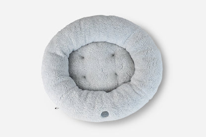 Chester & Lee | Furry Gray Donut Dog Bed