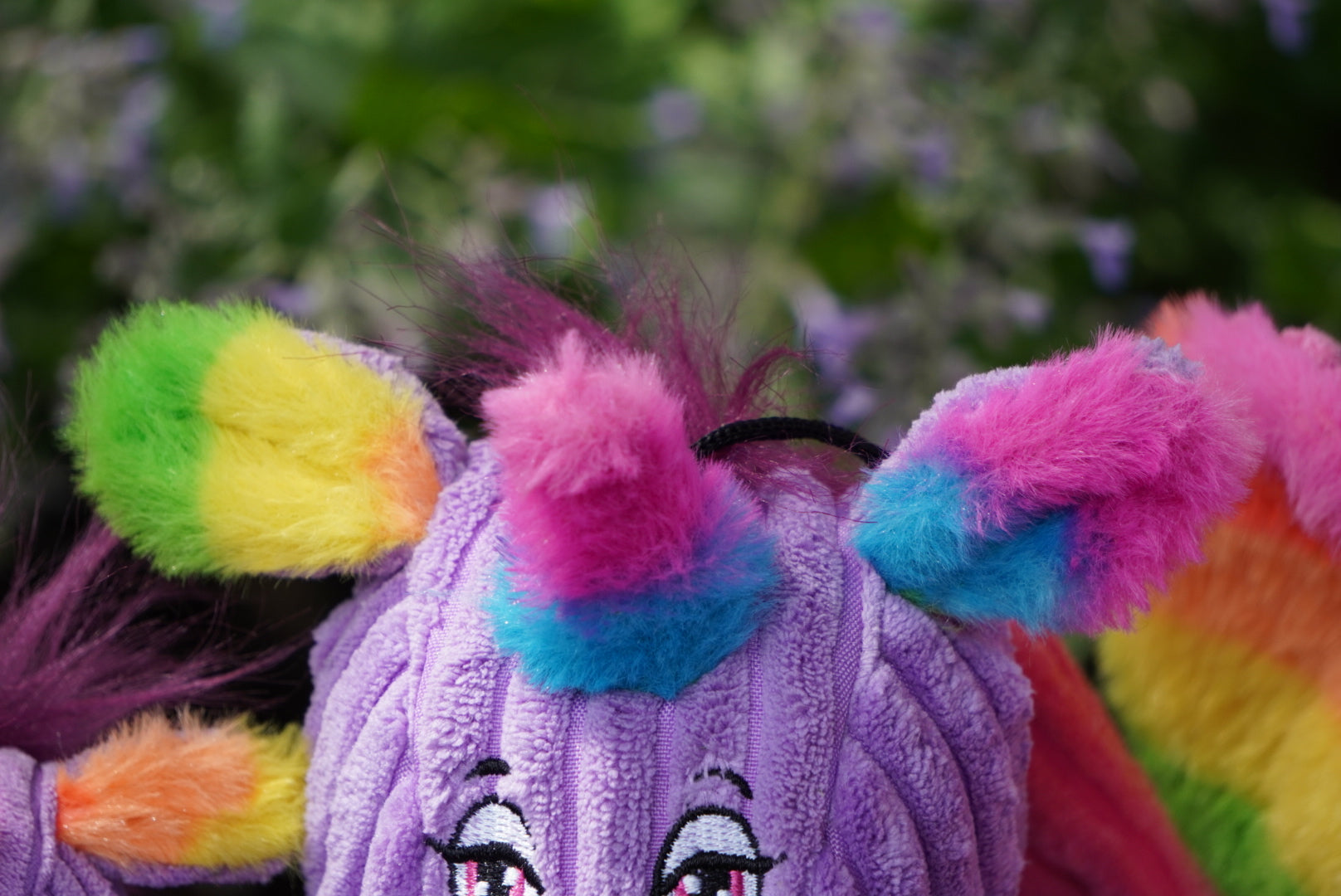 Dog Toy Rainbow Unicorn Knottie Plush Toy for Daily Use - lifestyle product image for dog toy