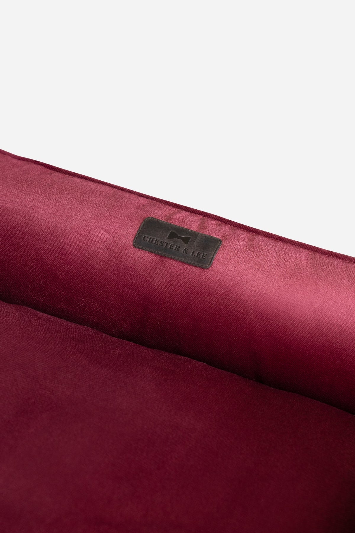 Purrfect Kingdom™ - Wine Velvet Bolster Pet Bed
