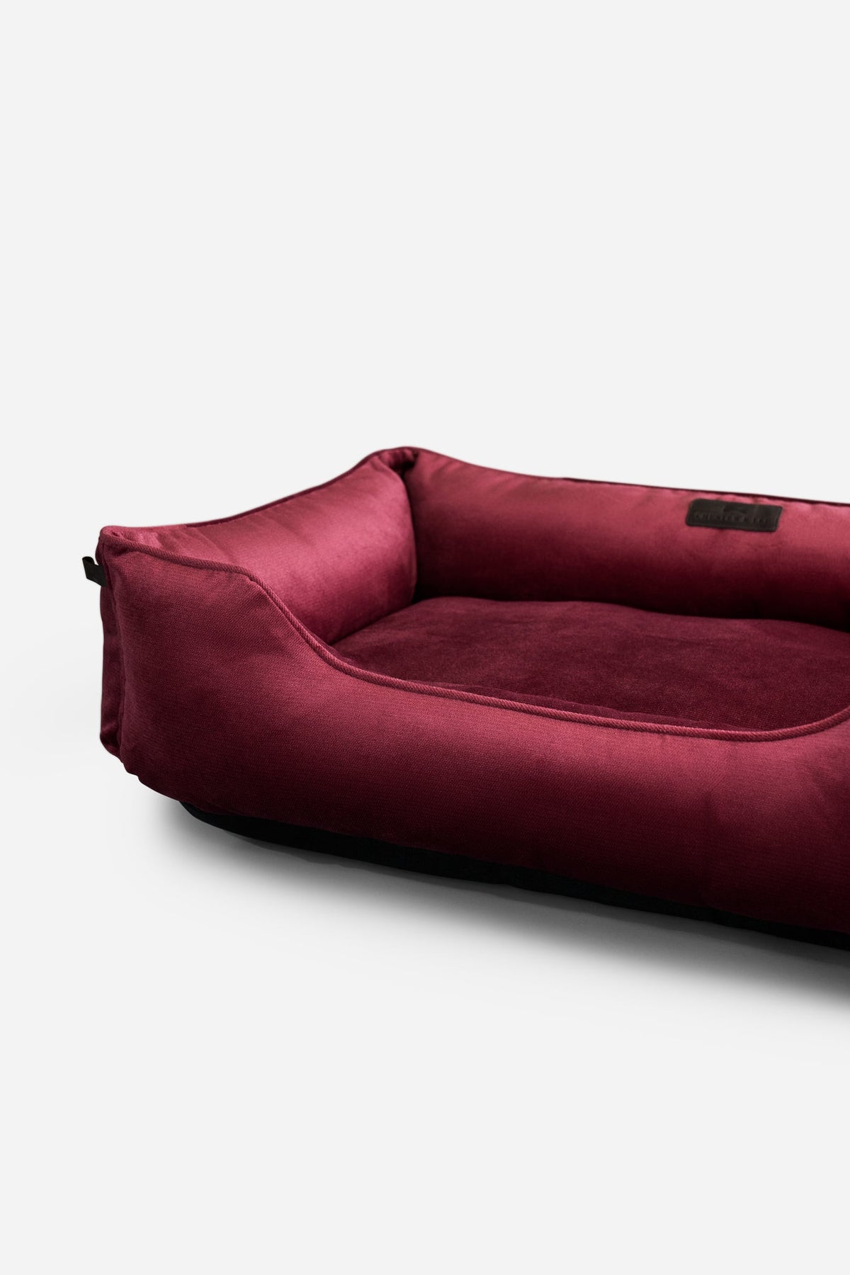 Purrfect Kingdom™ - Wine Velvet Bolster Pet Bed