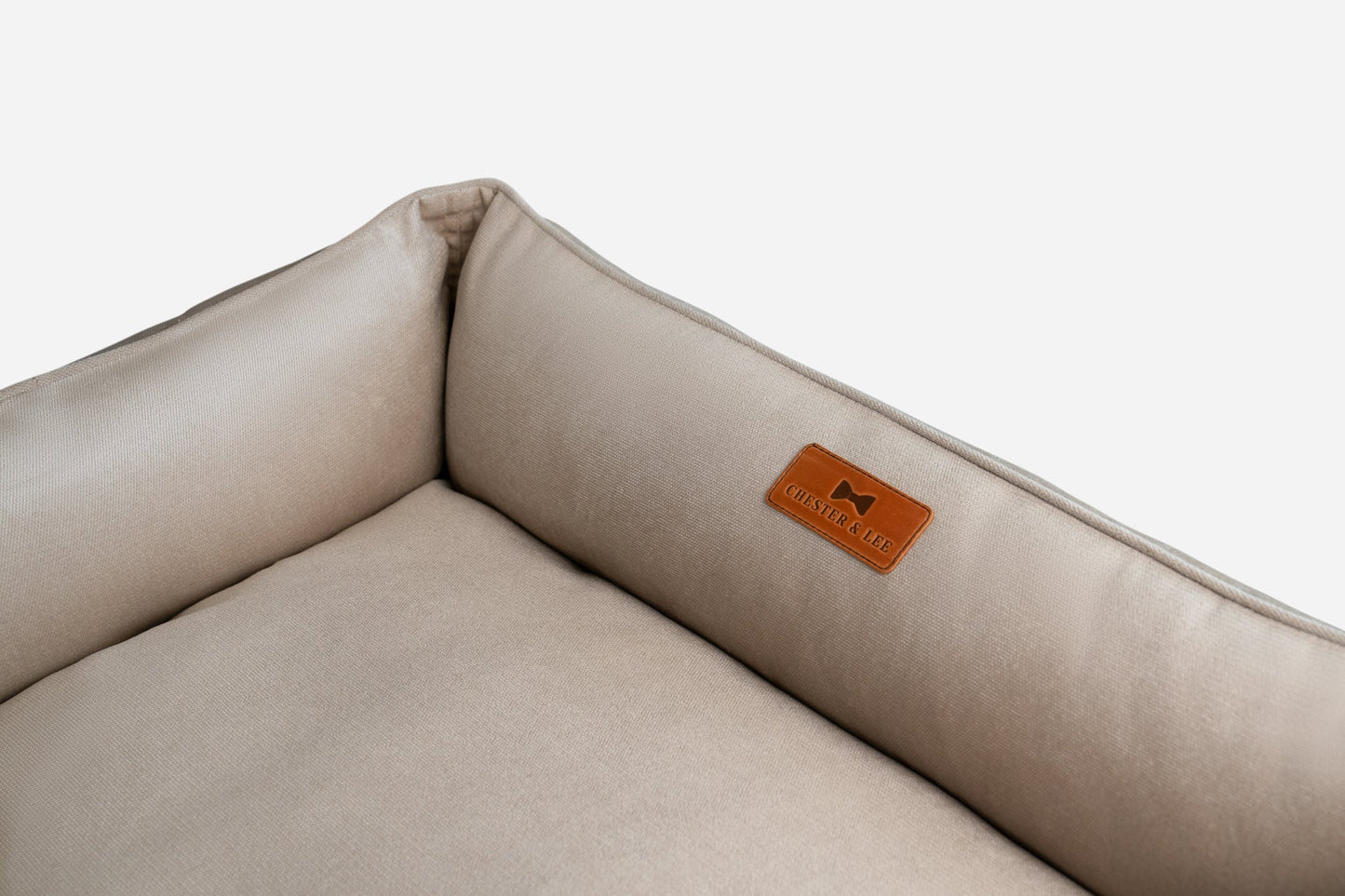 Dog Bed Classic Velvet Sleeper Beige