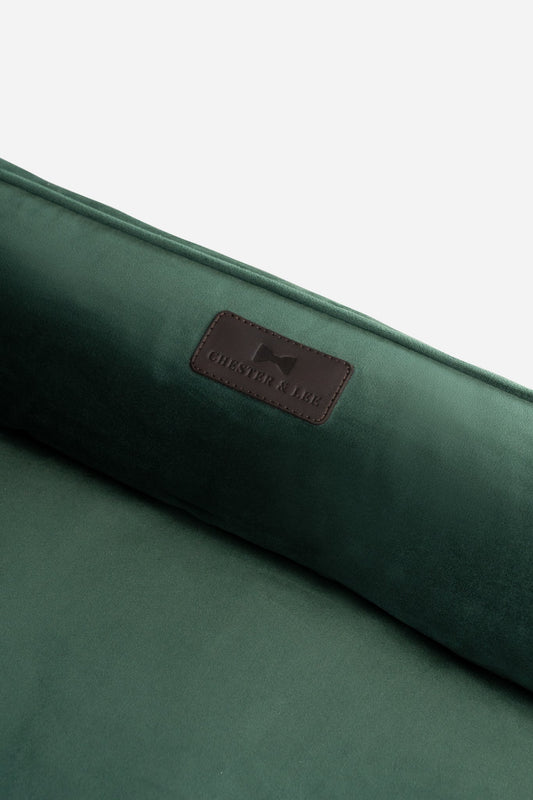 Classic Velvet Sleeper Dog Bed Green
