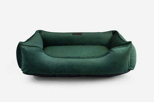 Classic Velvet Sleeper Dog Bed Green