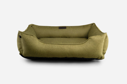 Cotton Sleeper Dog Bed Olive