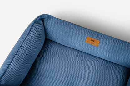 Chester & Lee | Fancy Corduroy Sleeper Dog Bed Blue