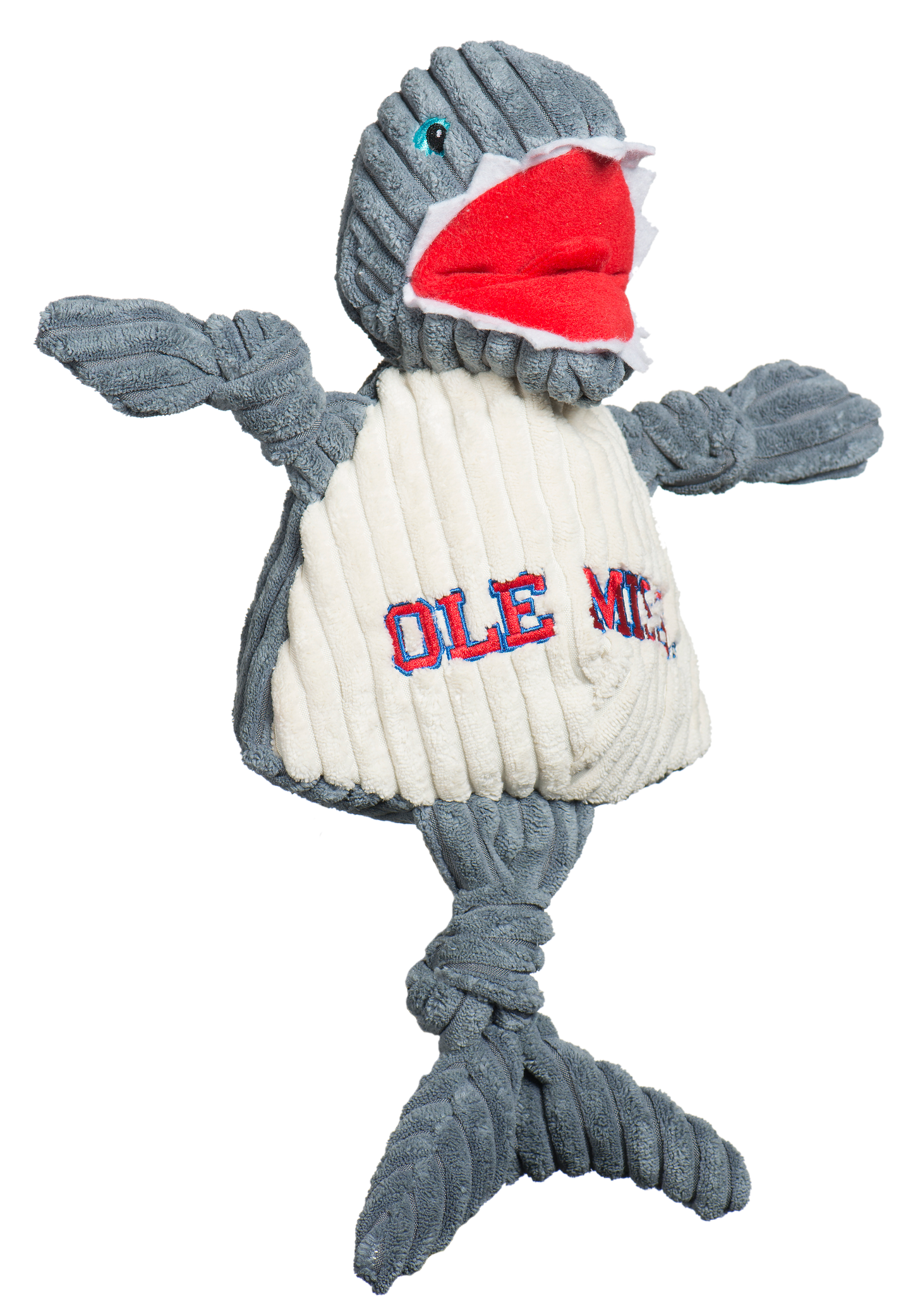 Dog Toy NCAA Ole Miss of Mississippi Tony Land Shark Essenti - lifestyle product image for dog toy