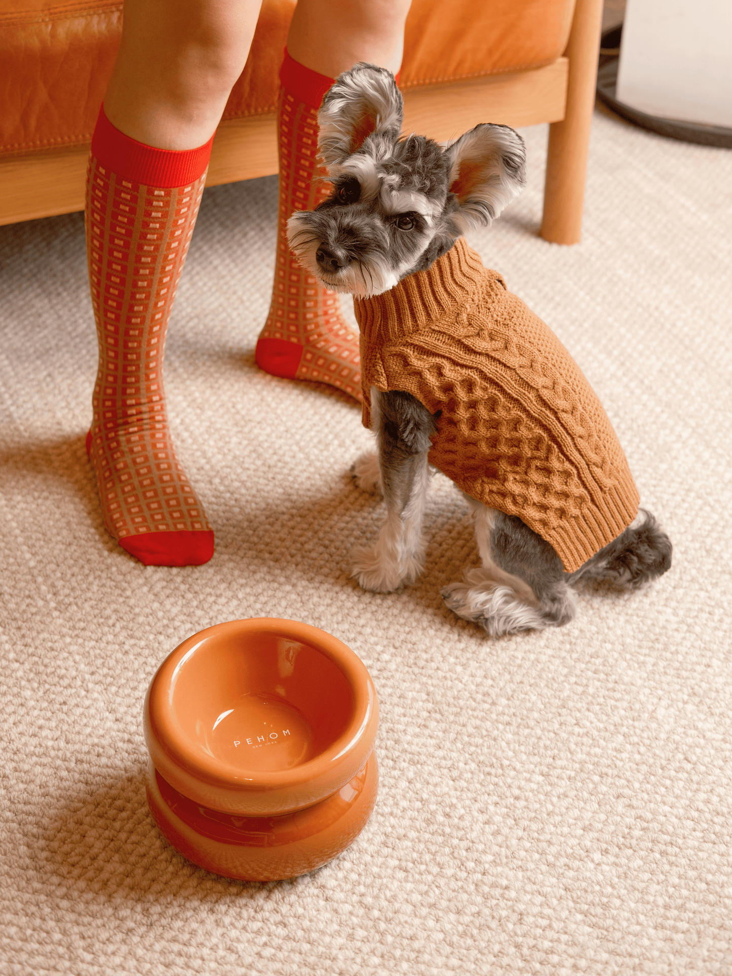 Pet Sweater Vest - Toffee Orange