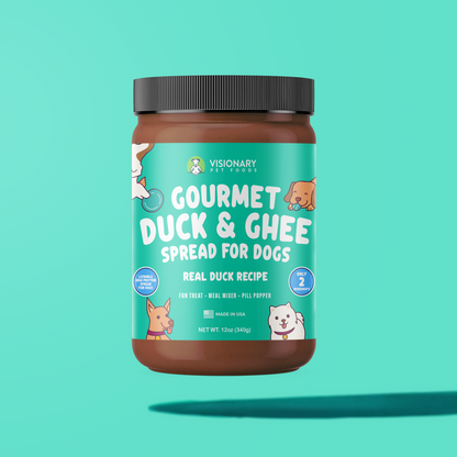 Duck and Ghee Meat Spread | NEW 12oz Jar - Dog Treat - Visionary Pet Foods