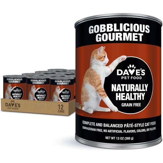 Dave's Cat Naturally Healthy Gobblicious (13oz) - Dave's Naturally Wet Cat Food - The Family Pet