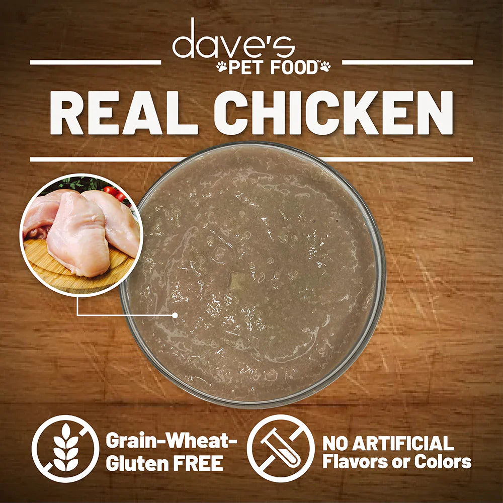 Dave's Chicken Recipe in Saucey Paté Wet Cat Food (5.5oz) - Dave's Naturally Wet Cat Food - The Family Pet