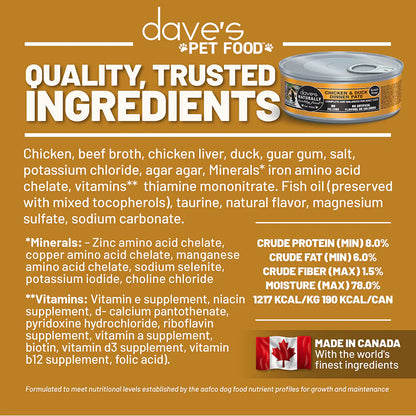 Wet Cat Food Chicken Duck Pate 5.5 Oz Natural Balance ✅