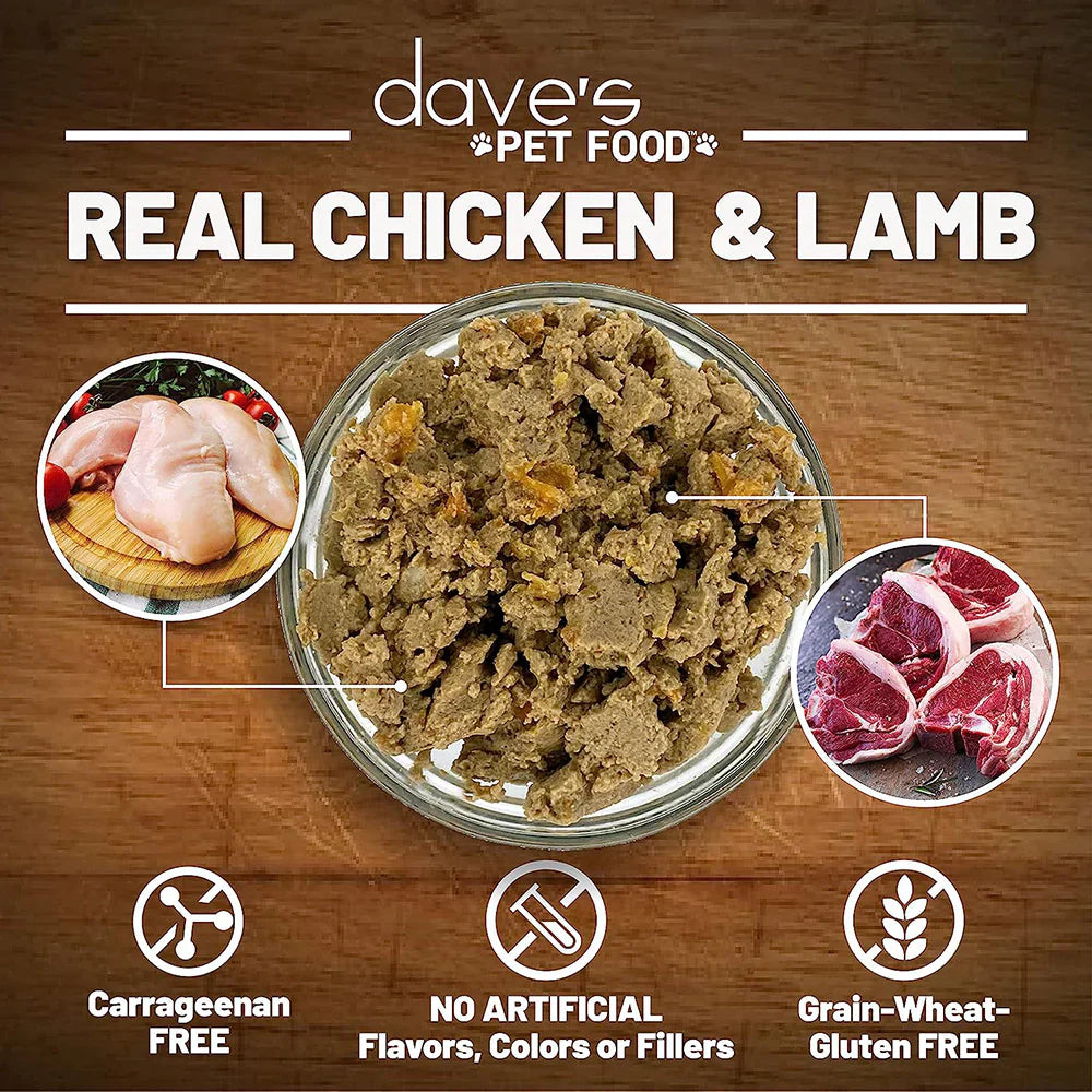 Dave's Naturally Healthy Chicken & Lamb Dinner Paté Wet Cat Food (5.5oz) - Dave's Naturally Wet Cat Food - The Family Pet