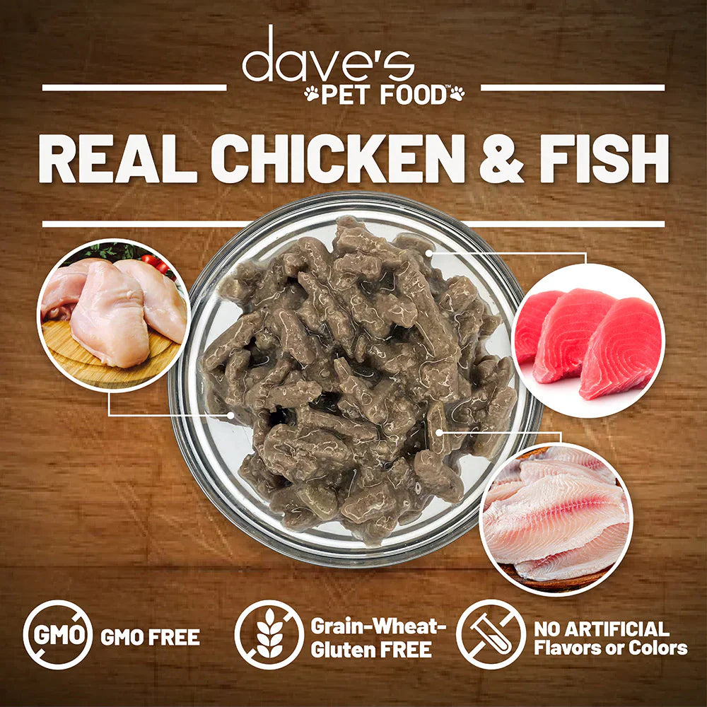 Dave's Naturally Healthy Grain Free Shredded Fisherman's Stew Wet Cat Food (5.5oz) - Wet Cat Food - The Family Pet