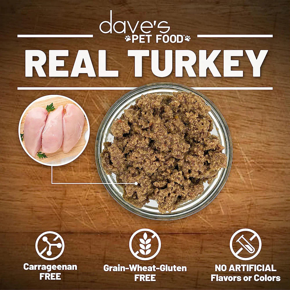Dave's Naturally Healthy Turkey Dinner Paté Wet Cat Food (12.5oz) - Dave's Naturally Wet Cat Food - The Family Pet