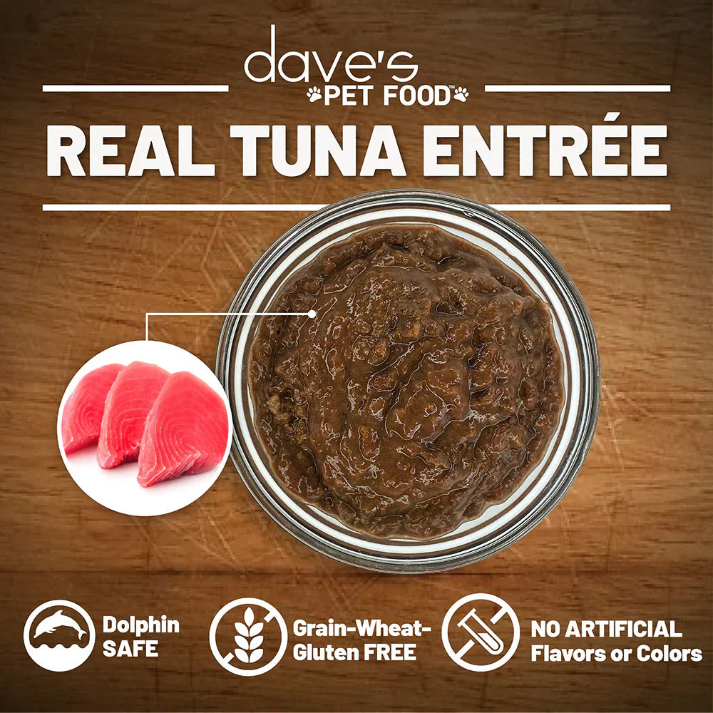 Dave's Naturally Healthy Grain Free Tuna Entrée in Gravy Wet Cat Food (5.5oz) - Dave's Naturally Wet Cat Food - The Family Pet