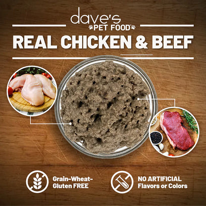 Dave's Naturally Healthy Beef & Chicken Dinner Paté Wet Cat