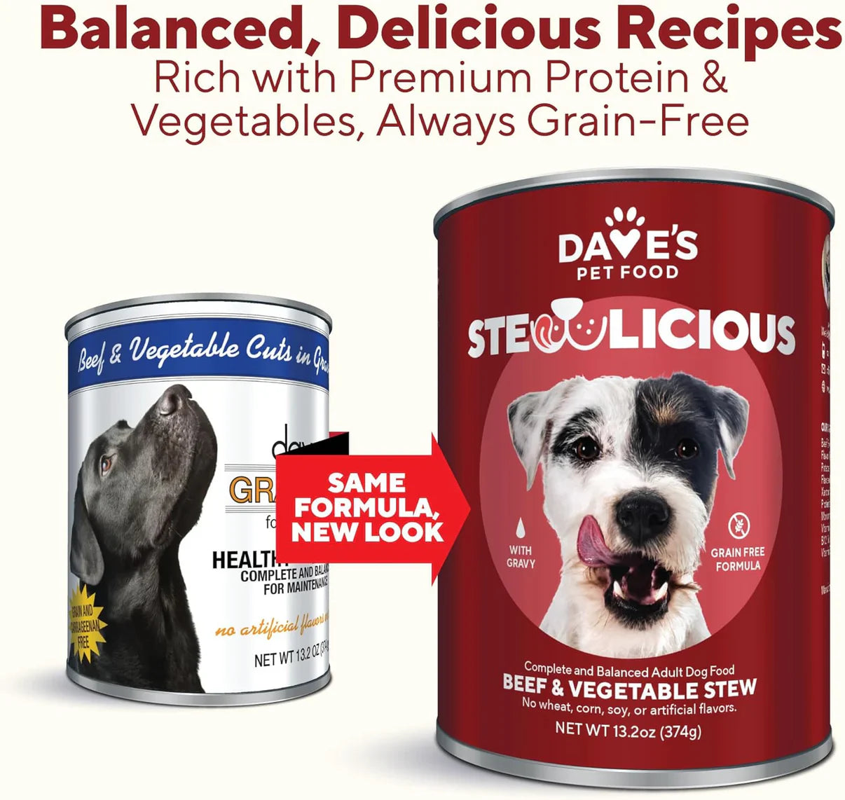 Wet Dog Food Beef Vegetable Stew 13.2 Oz 🥩