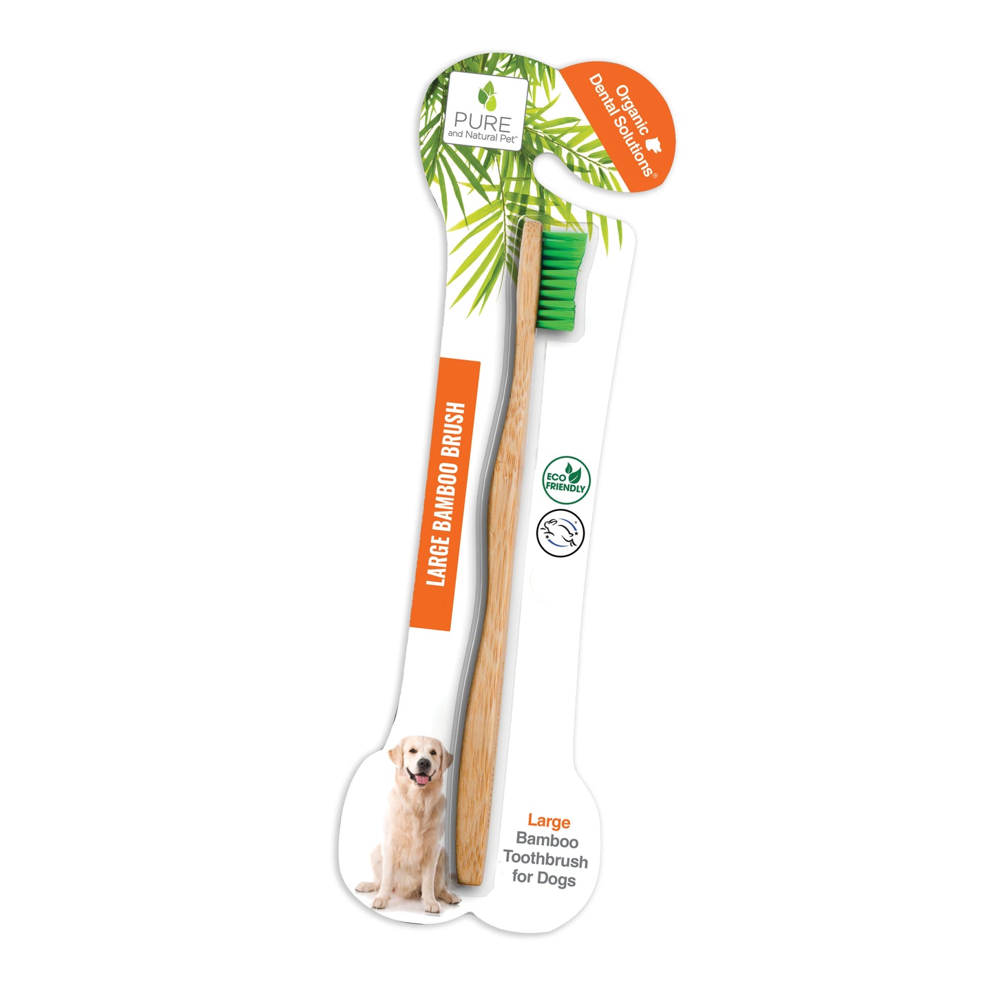 Eco-Friendly Bamboo Dental Toothbrush for Large Breed Dogs