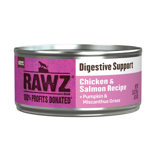 Rawz Chicken & Salmon Pate Digestive Support Cat Food 5.5oz