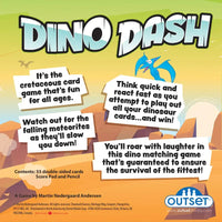 Dino Dash Card Game - Be Quick or Be Extinct - Outset
