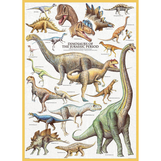 Dinosaurs of the Jurassic Period 1000 Piece Jigsaw Puzzle Eurographics