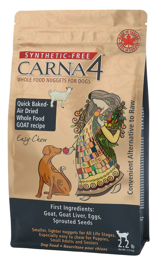 Carna4 Easy-Chew Goat Dry Dog Food for Premium Digestive Health