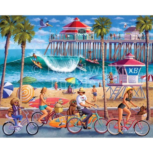 Dog Surfing 500 Piece Jigsaw Puzzle Boardwalk