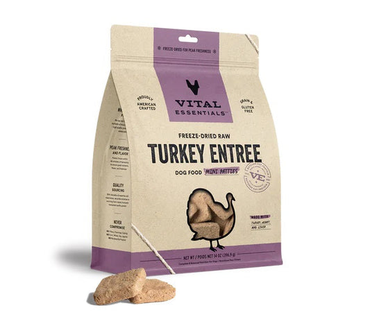 Vital Essentials Turkey Mini Patties Raw Dog Food Sovereign Fuel