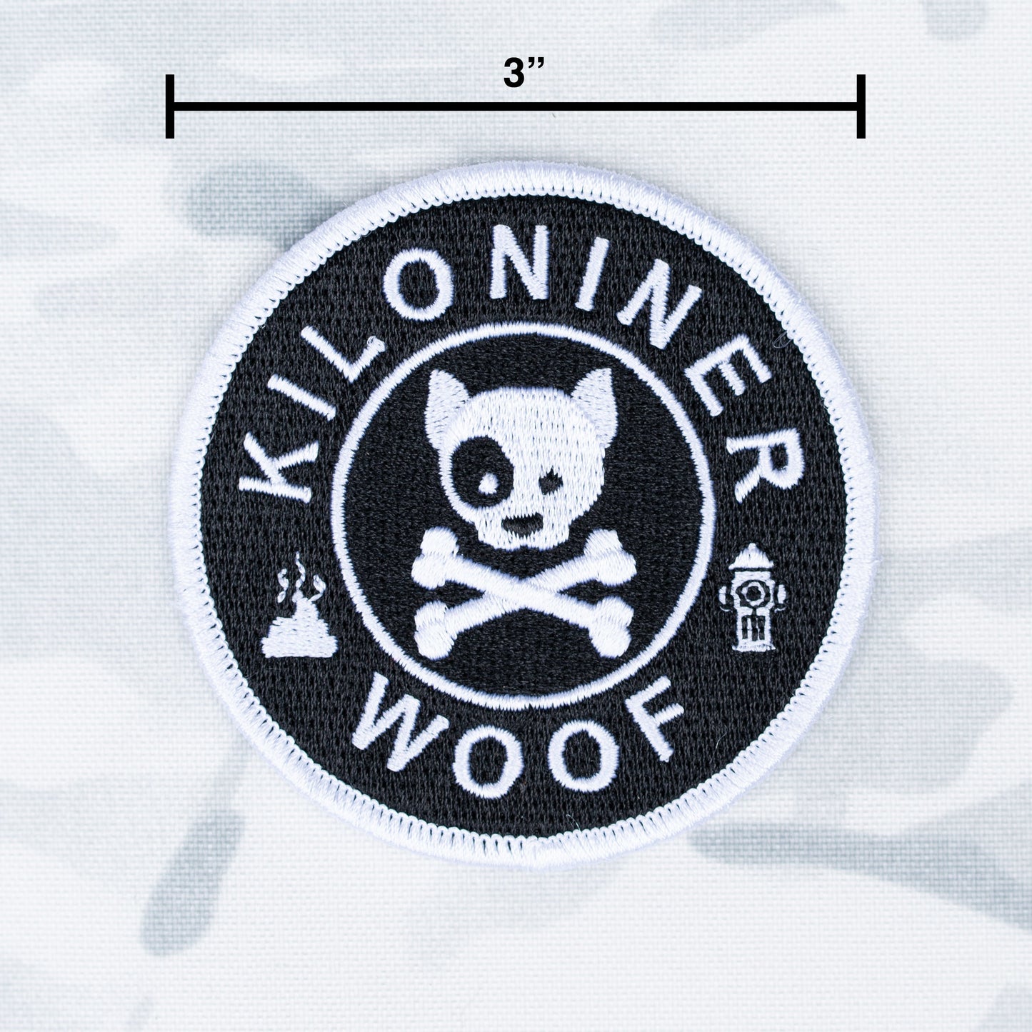 DOG & CROSSBONES Glow In The Dark Morale Patch