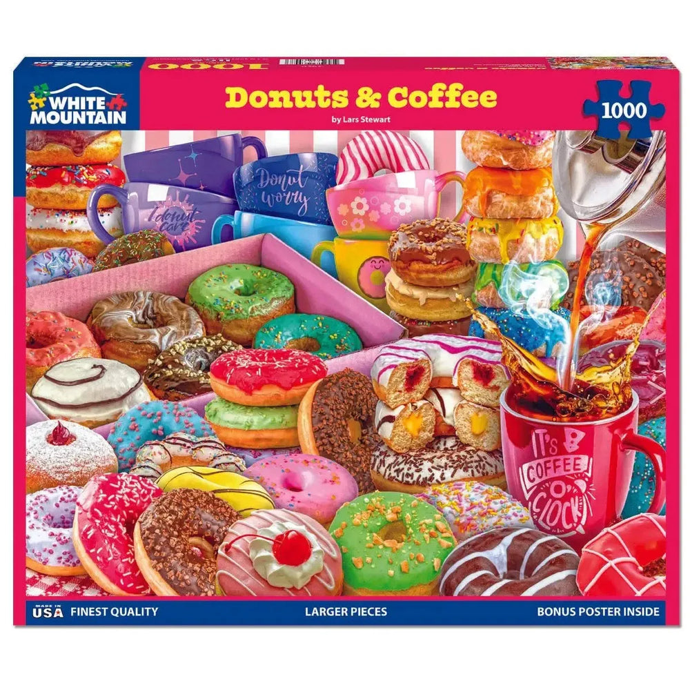 Donuts & Coffee 1000 Piece Jigsaw Puzzle White Mountain