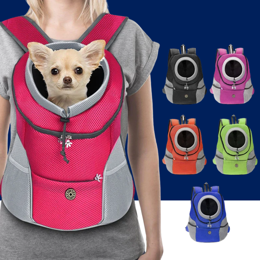 Double Shoulder Pet Carrier Backpack – Breathable Travel Dog Bag