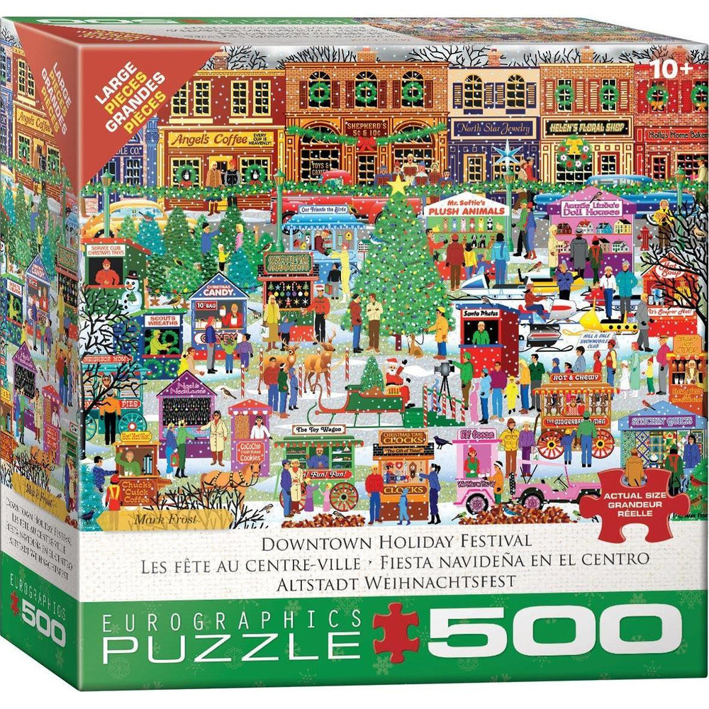 Downtown Holiday Festival 500 Piece Jigsaw Puzzle Eurographics