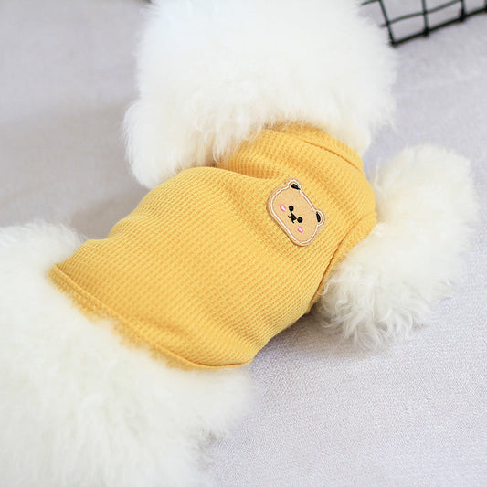 Thin Sleeveless Vest Small Dog Teddy Pomeranian Bears Pet Cat Dog Clothes