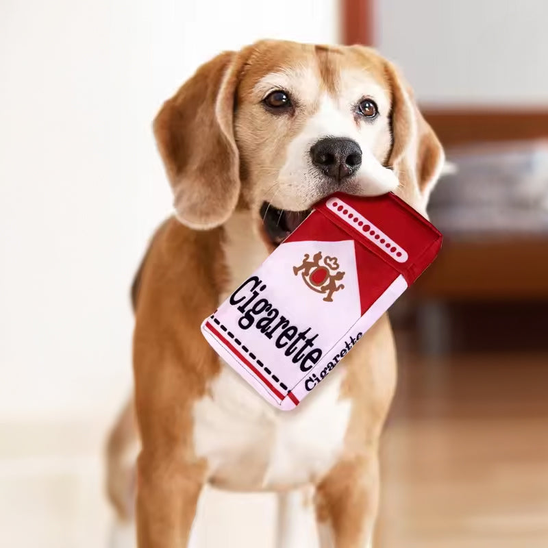 Ciga-rette-like Dog Toy, a Pet Self-entertainment Plush Toy that is Chew-resistant and Helps with Teething
