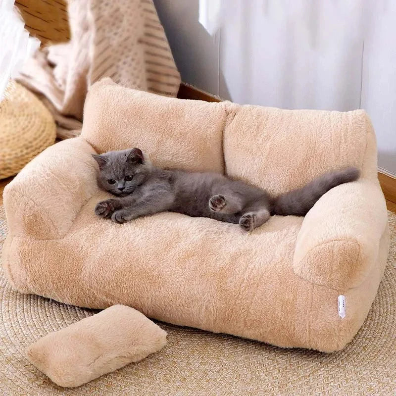 Luxury Cat Bed Sofa Winter Warm Cat Nest Pet Bed for Small Medium Dogs Cats Comfortable Plush Puppy Bed Pet Supplies - Purrfect Pet Kingdom