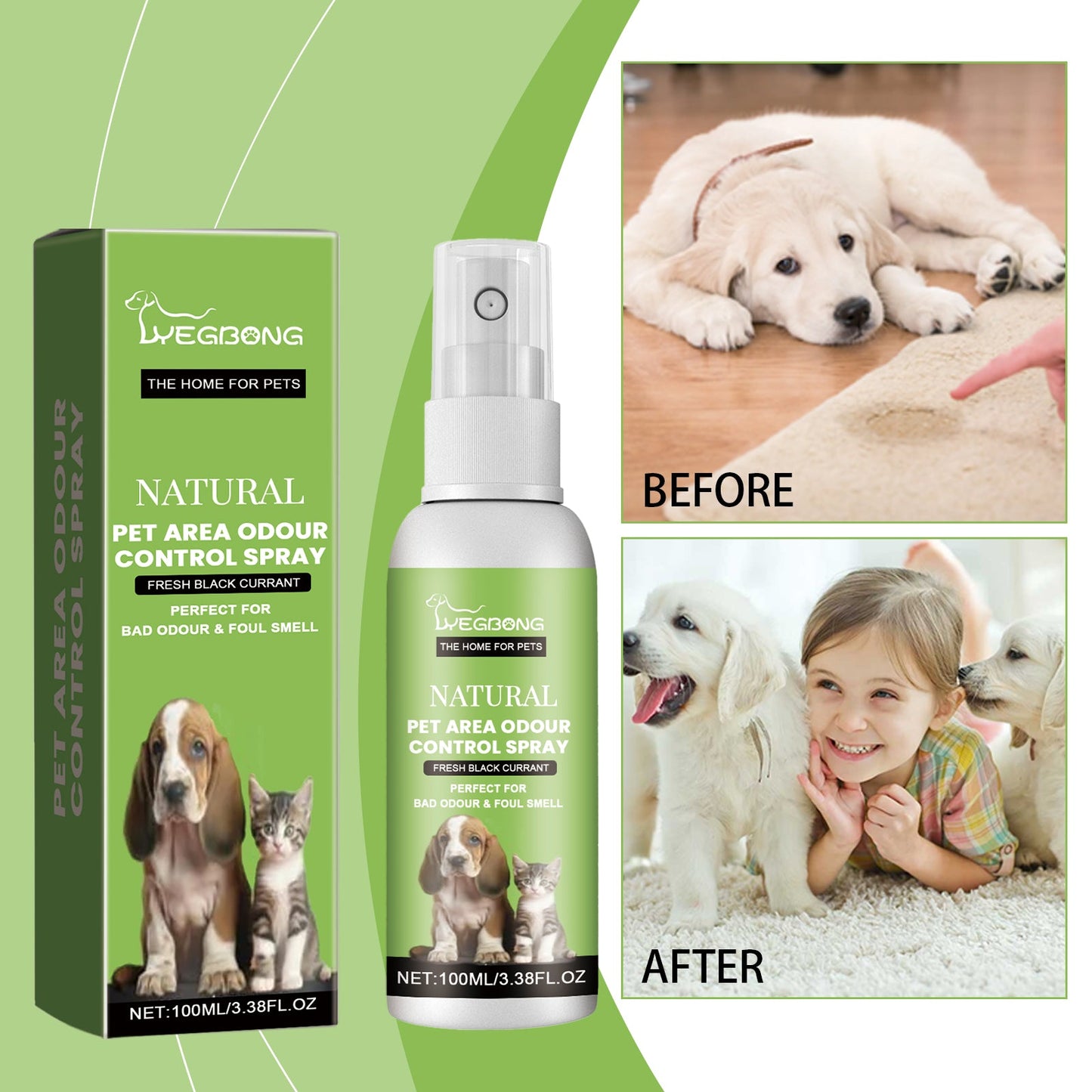 Pet Odor Spray, Indoor Pet Area Odor Cleaning And Fragrance Lasting Guardian Refreshing Spray