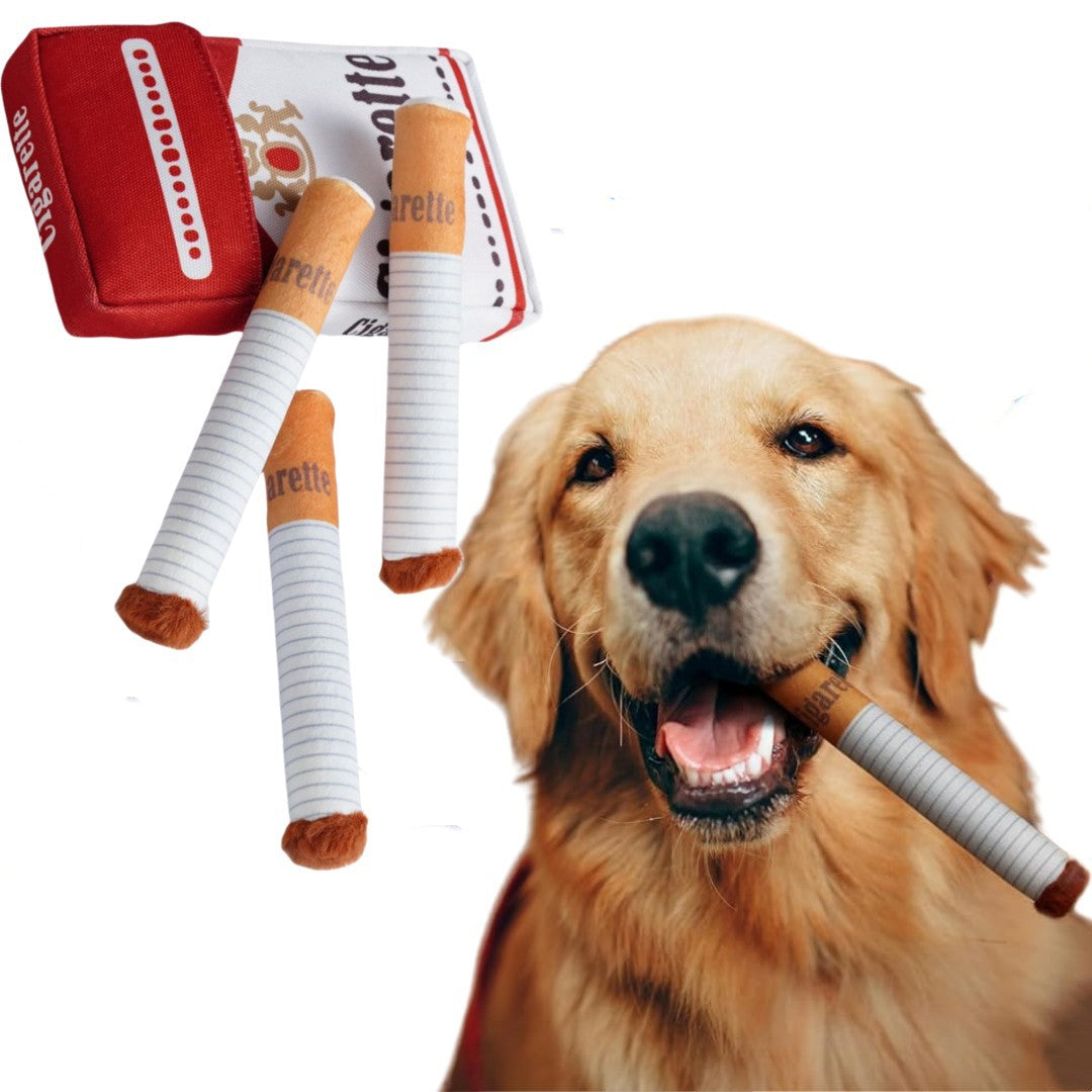 Plush Interactive Cigarette Toy Set for Curious Cats & Dogs