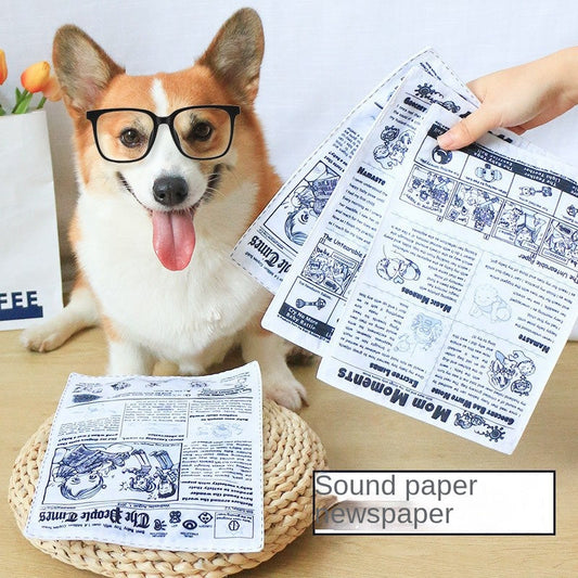 Pet Dog Sound Toy Crinkle Paper Simulation Boredom Buster Durable Chew Tooth Cleaning Interactive for Corgi Teddy Puppy