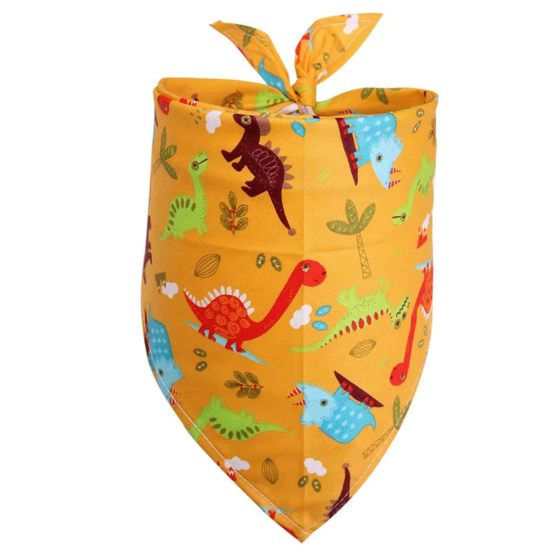 Pet Accessories Summer Pet Drool Towel Fruit Style Pet Scarf Pure Cotton Dog Triangle Scarf - Purrfect Pet Kingdom