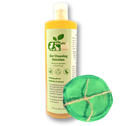 Gentle Ear Cleaning Drops for Dogs and Cats - ReNewedPet 4oz
