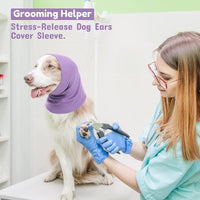 Cat and dog grooming earmuffs, anti-noise earmuffs, neck