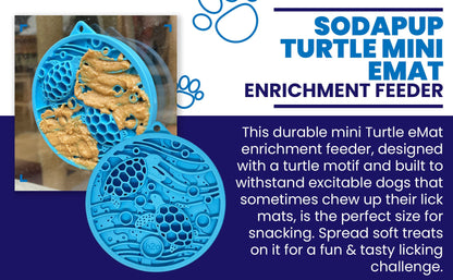 Turtle eMat-Mini Lick Mat with Suction Cups - Small Dogs &