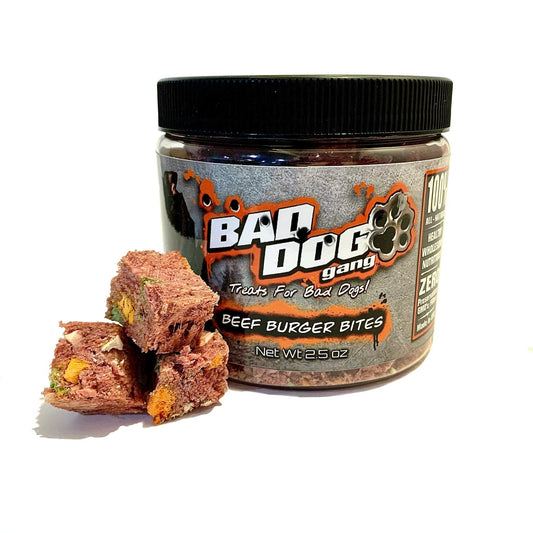 Beef Burger Bites - Dog Treats - Bad Dog Gang