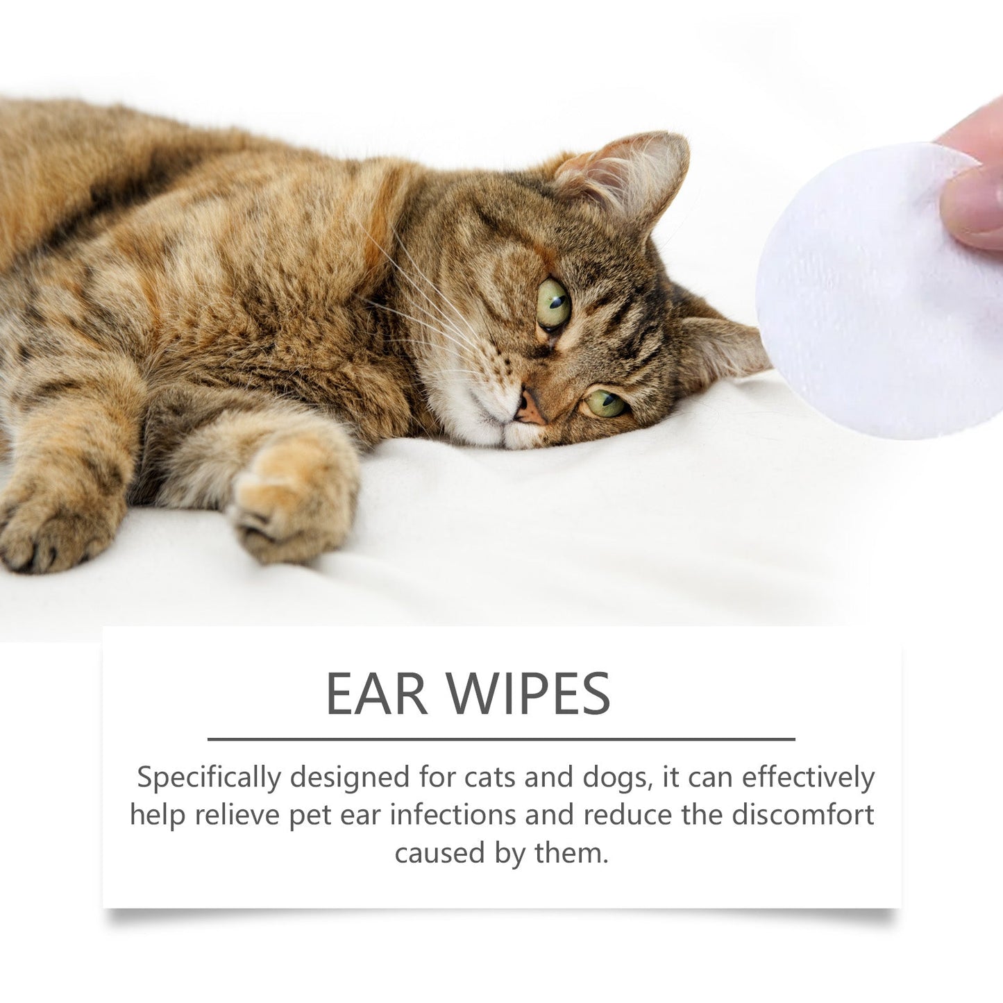 Ear Cleaning Pad For Cats And Dogs Soothes Pet Ear Canal Discomfort And Cleans Ear Dirt - Purrfect Pet Kingdom