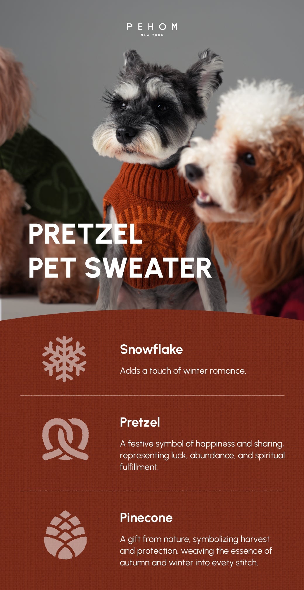Pretzel Pet Sweater - Tofee Orange